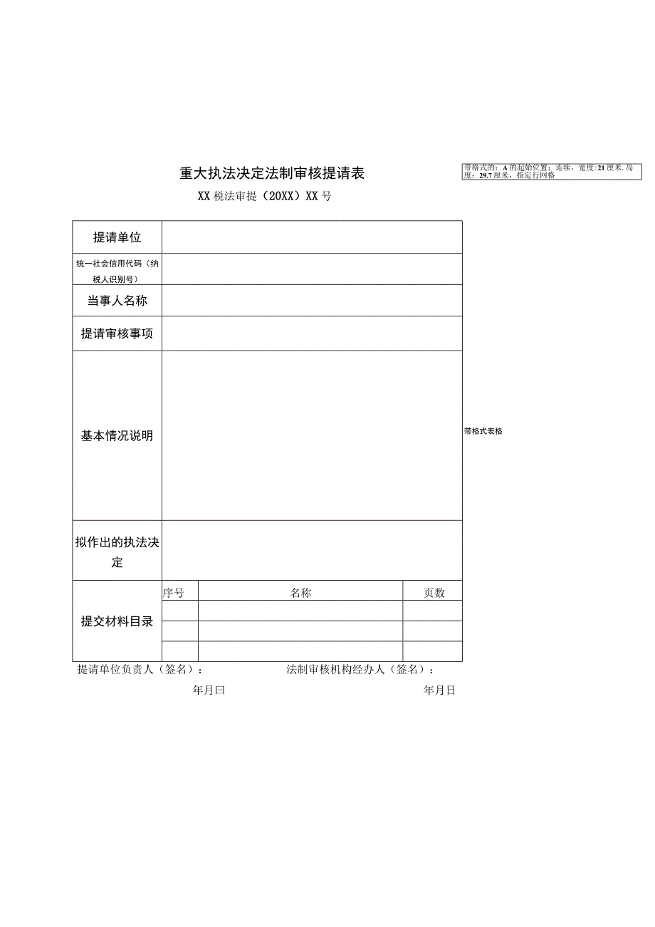 重大执法决定法制审核提请表.docx_第1页