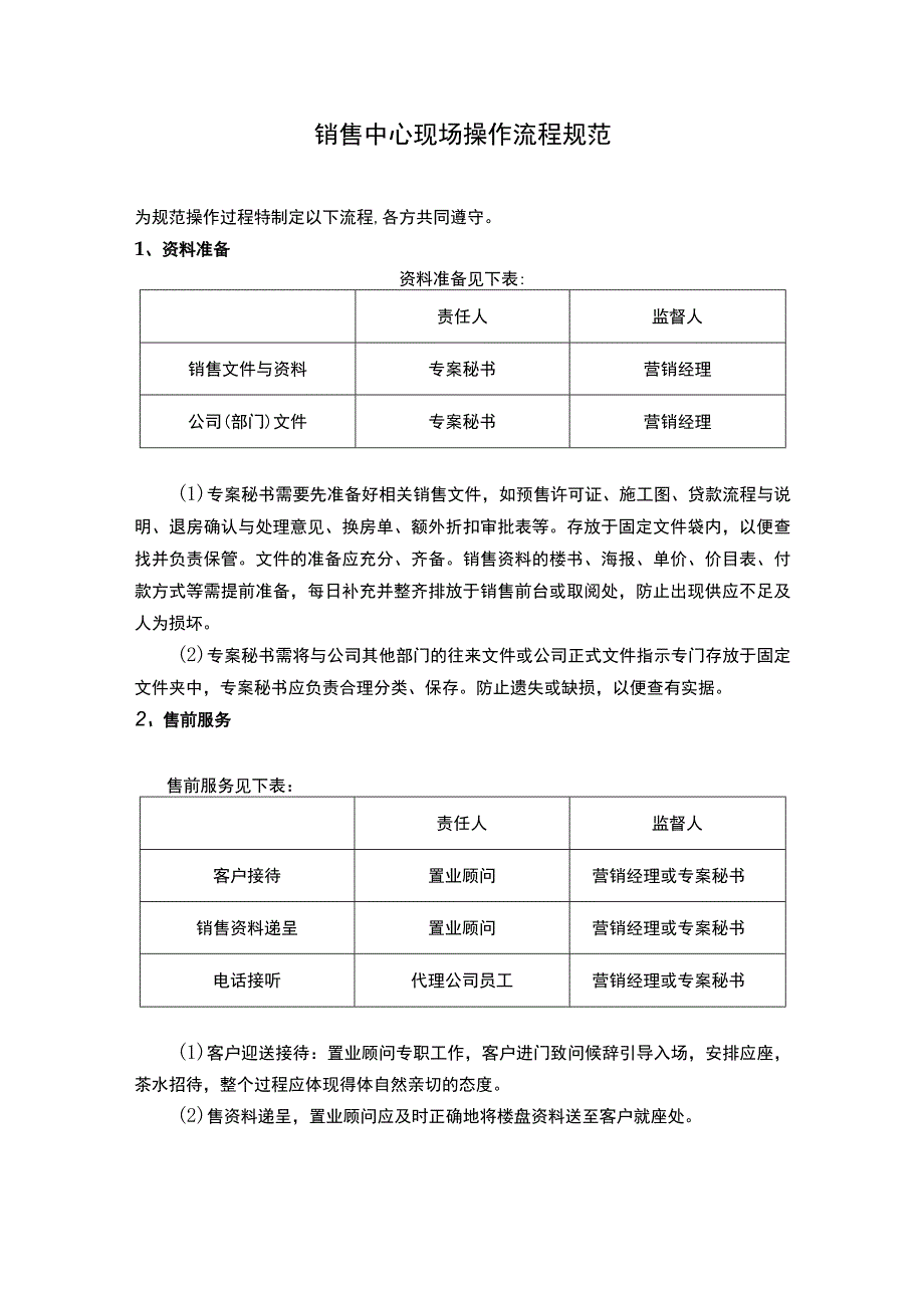 销售中心现场操作流程规范.docx_第1页