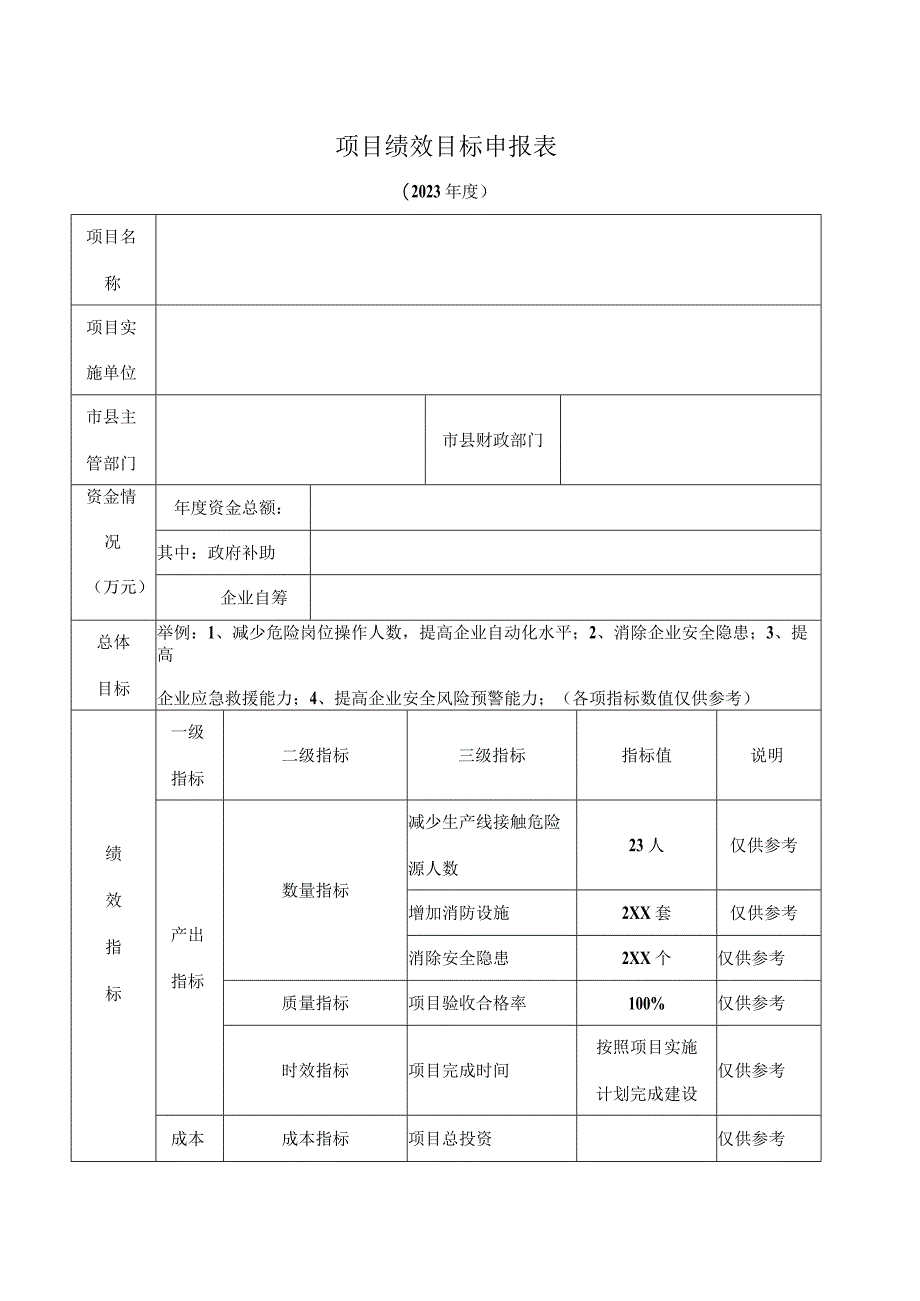 项目绩效目标申报表.docx_第1页