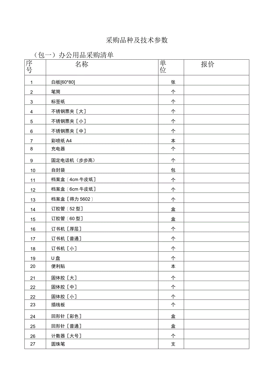 采购品种及技术参数.docx_第1页