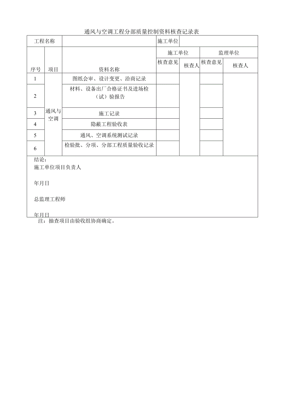 通风与空调工程分部工程质量验收记录表.docx_第2页