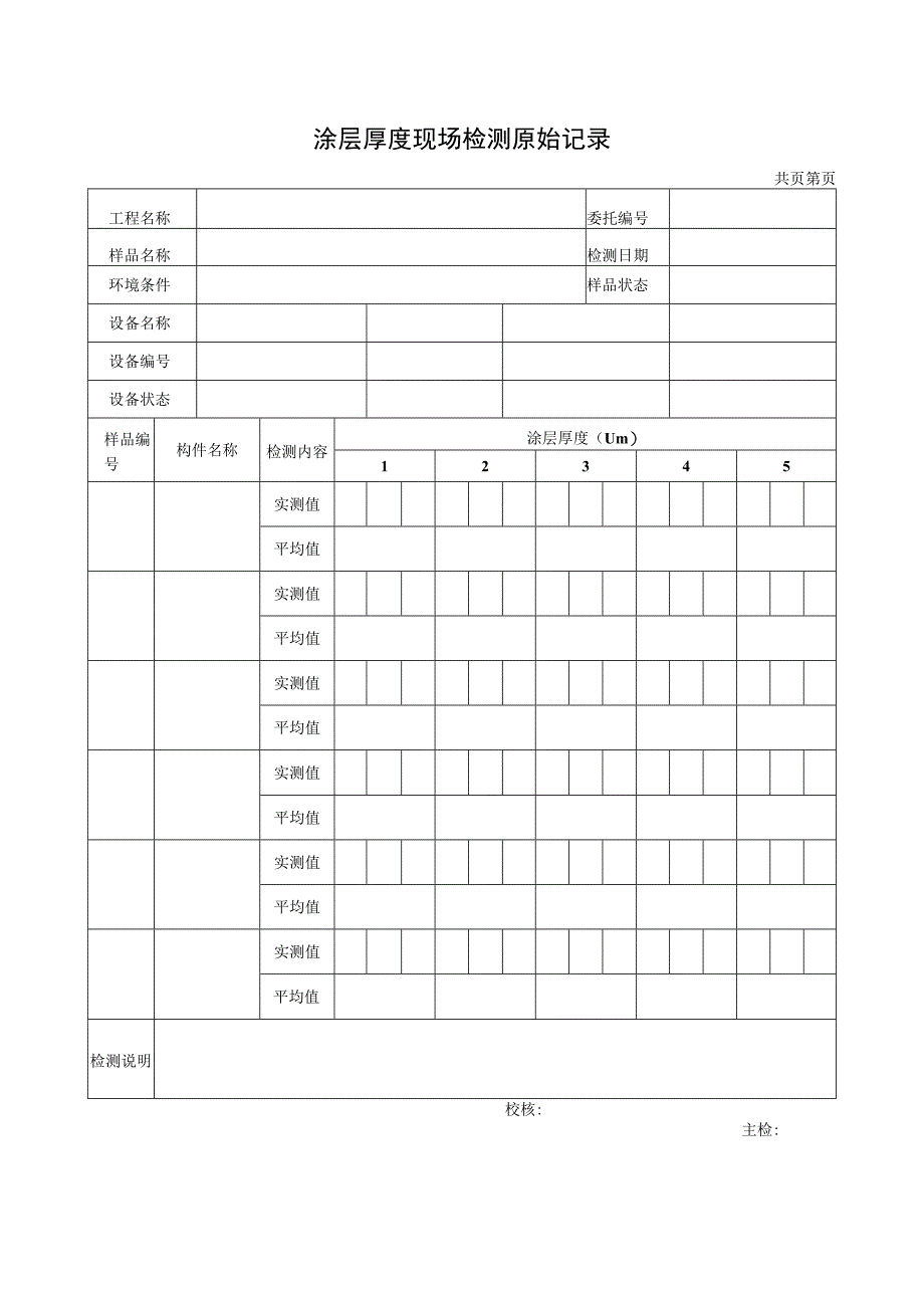 钢结构涂层厚度检测报告及检测原始记录.docx_第3页