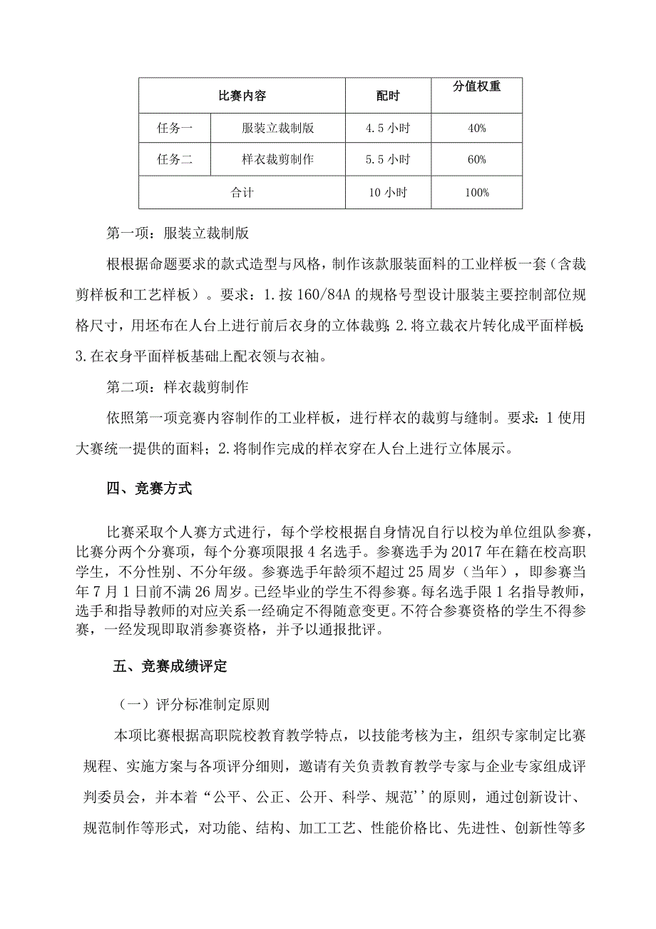 重庆市第十届高等职业学生技能竞赛服装设计与工艺赛项规程.docx_第3页