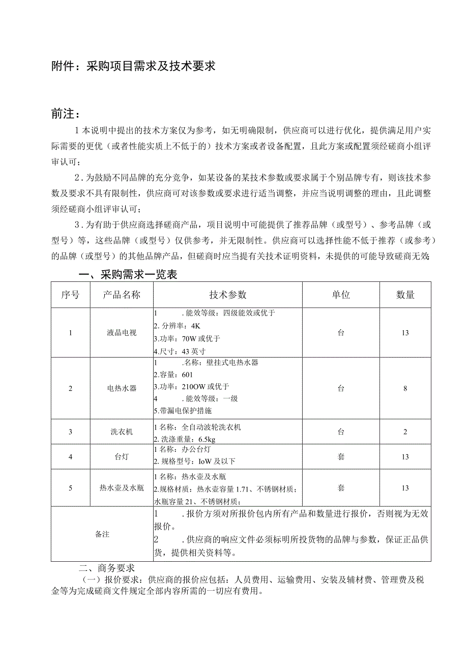 采购项目需求及技术要求.docx_第1页