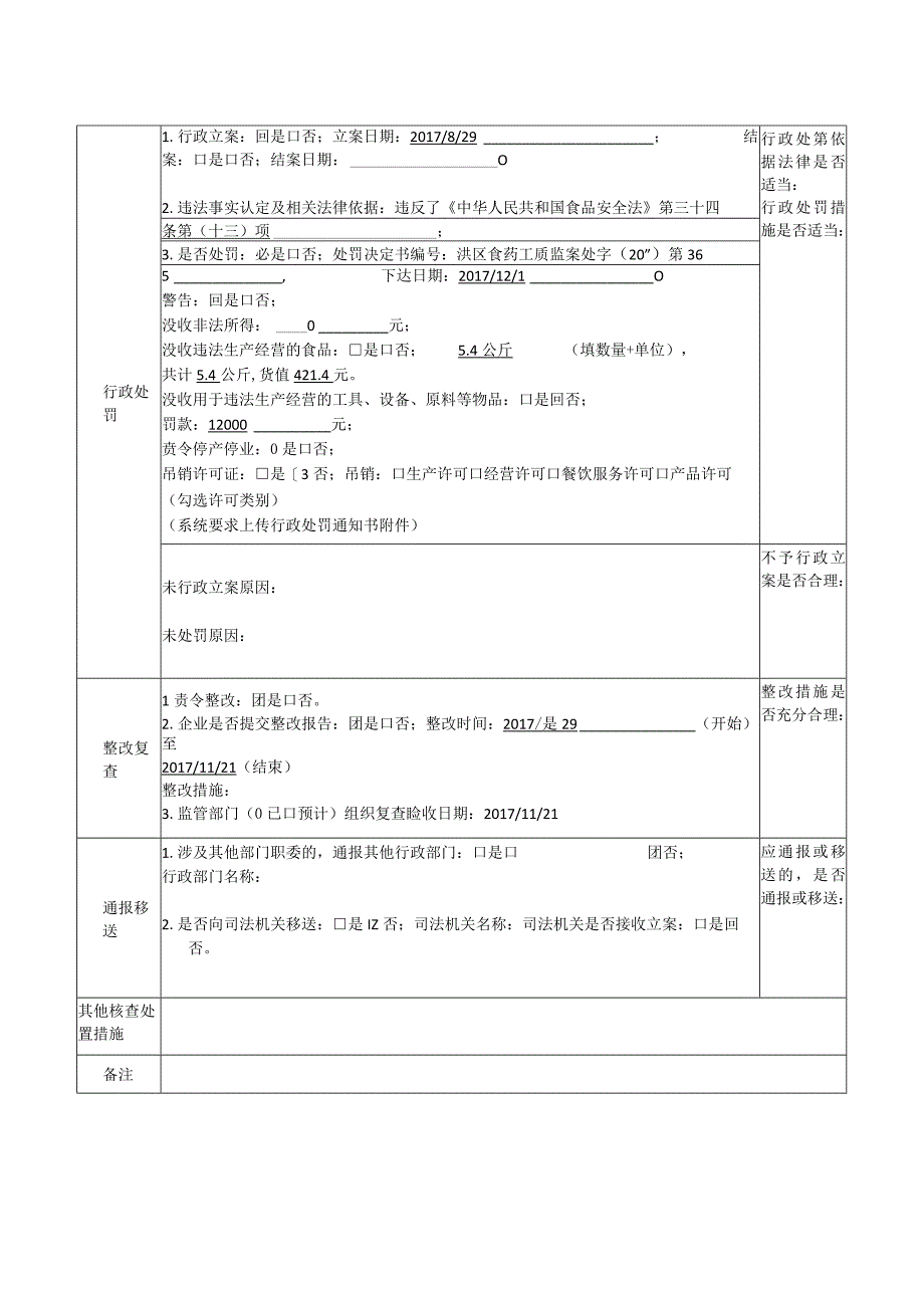 食品安全抽检监测核查处置表.docx_第2页