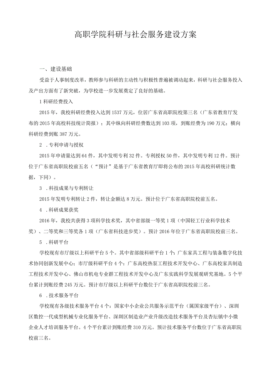 高职学院科研与社会服务建设方案.docx_第1页