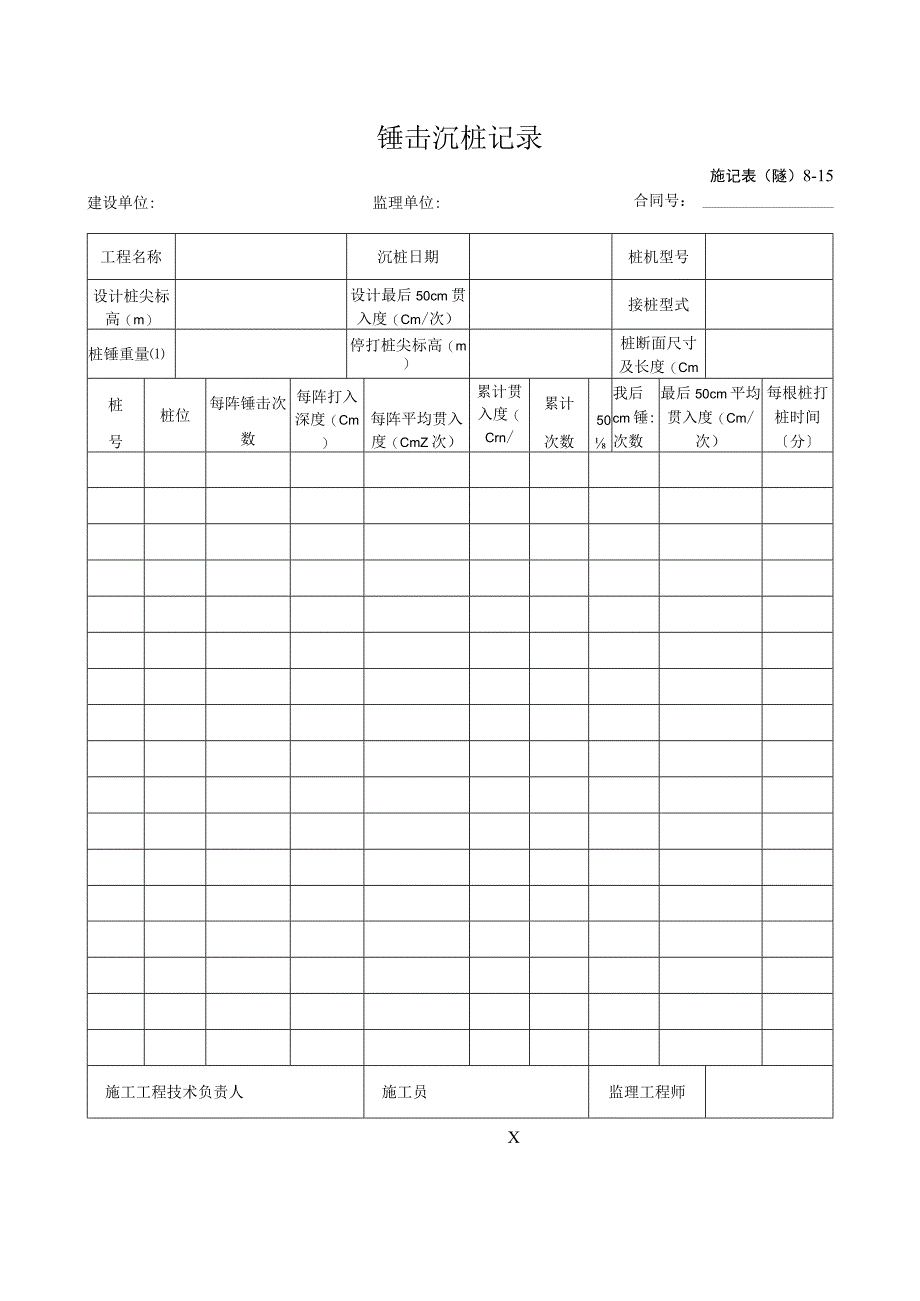 2023年锤击沉桩记录.docx_第1页