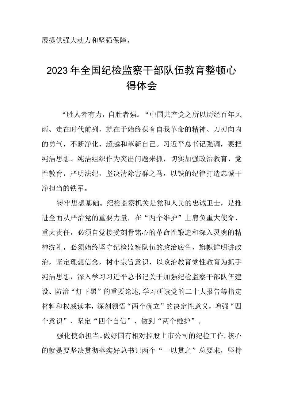 2023年纪检监察干部队伍教育整顿活动的心得体会两篇.docx_第3页