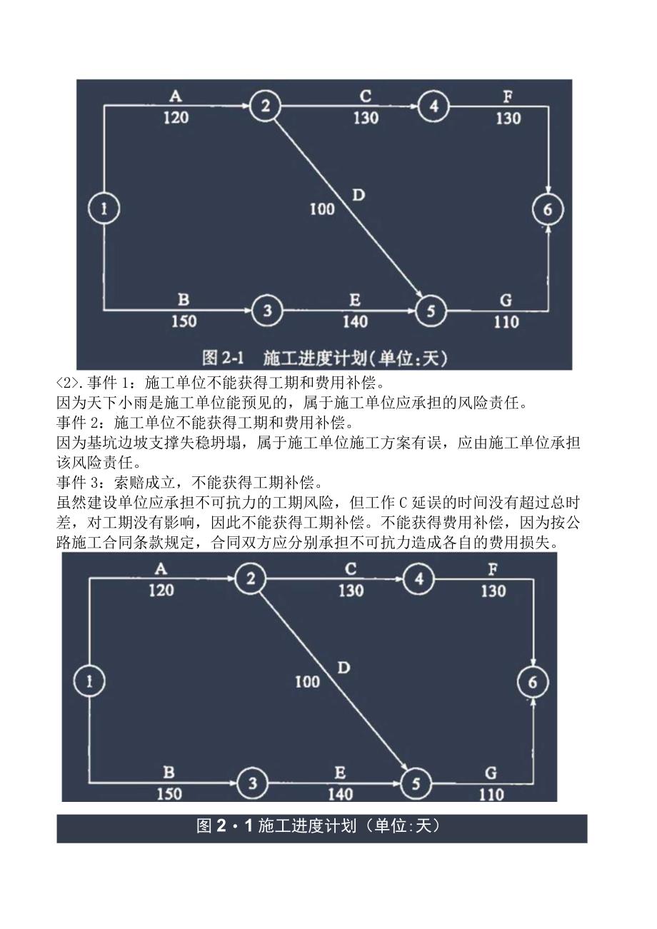 一级造价工程师《建设工程造价案例分析交通运输工程》冲刺试卷二含答案.docx_第2页