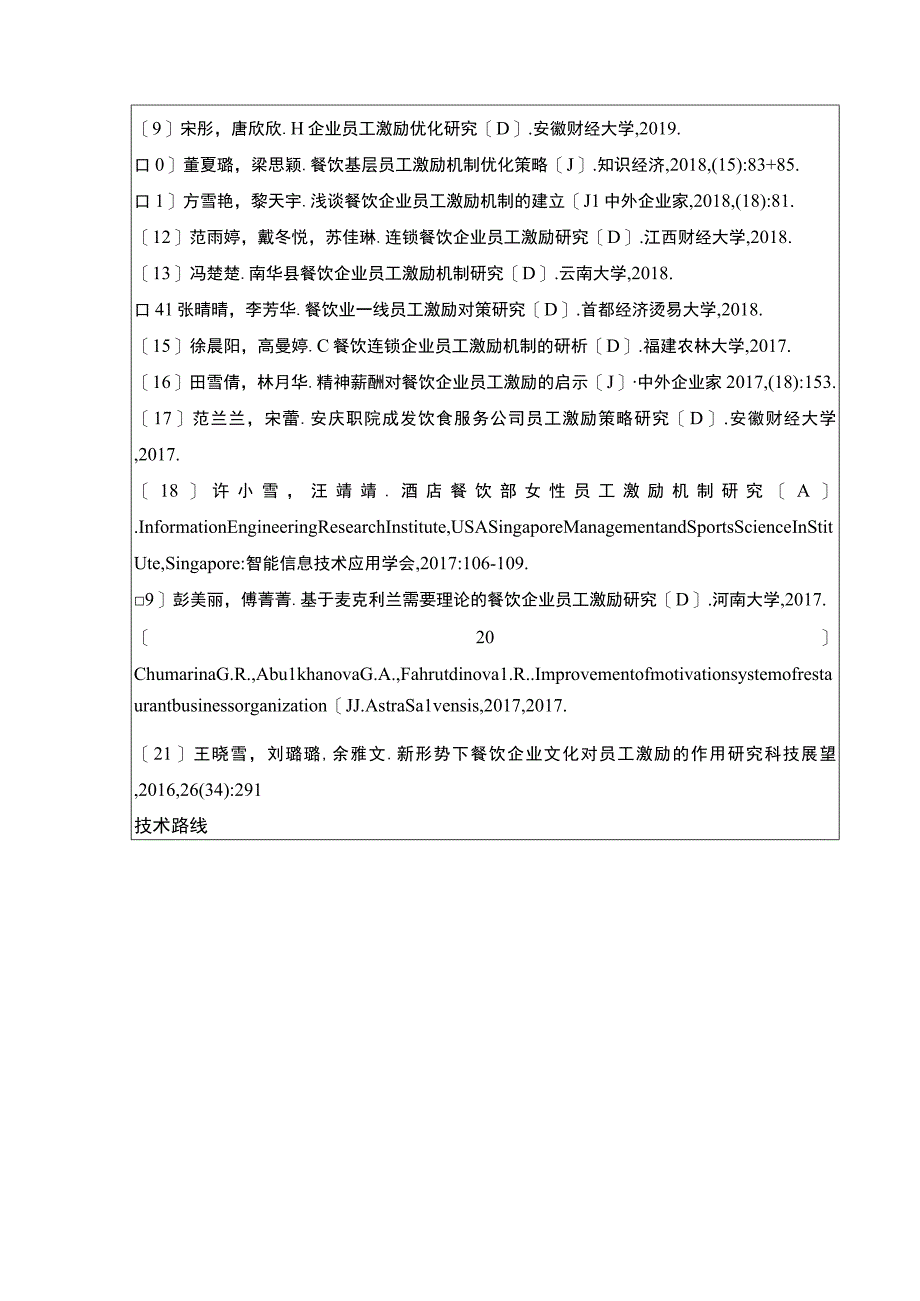 2023《绍兴月华饭店员工激励问题案例分析》开题报告文献综述含提纲.docx_第3页