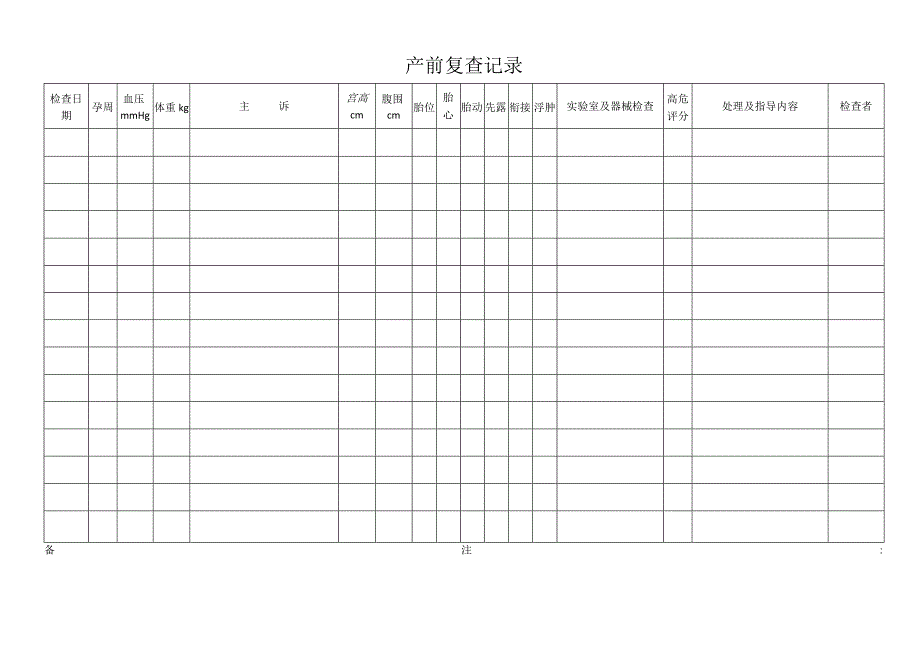 产前复查记录.docx_第1页