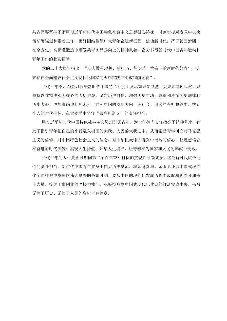 3篇2023学习共青团第十九次全国代表大会精神感悟心得体会.docx_第2页