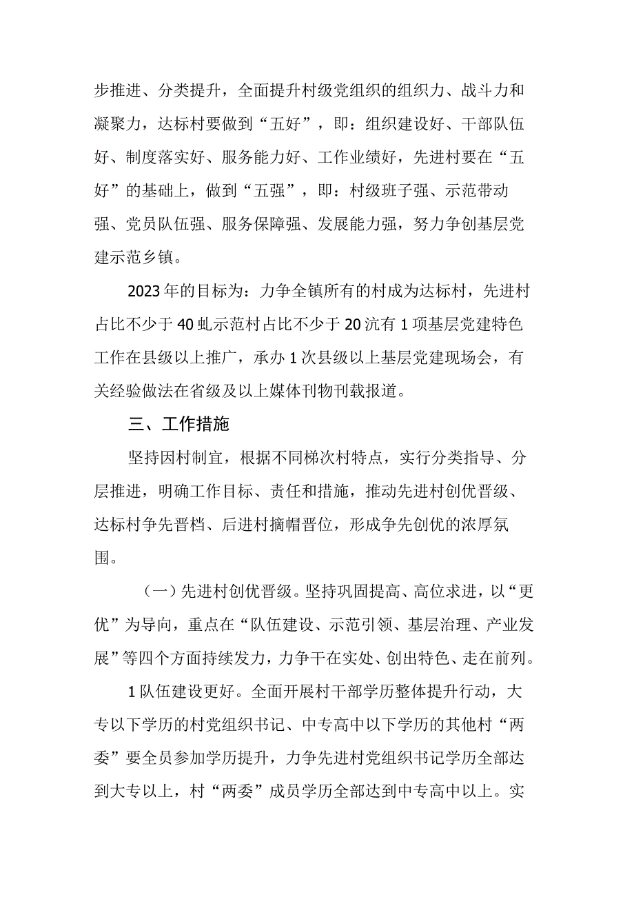 坚持抓两头带中间推动农村基层党建村村达标整镇推进实施方案.docx_第2页