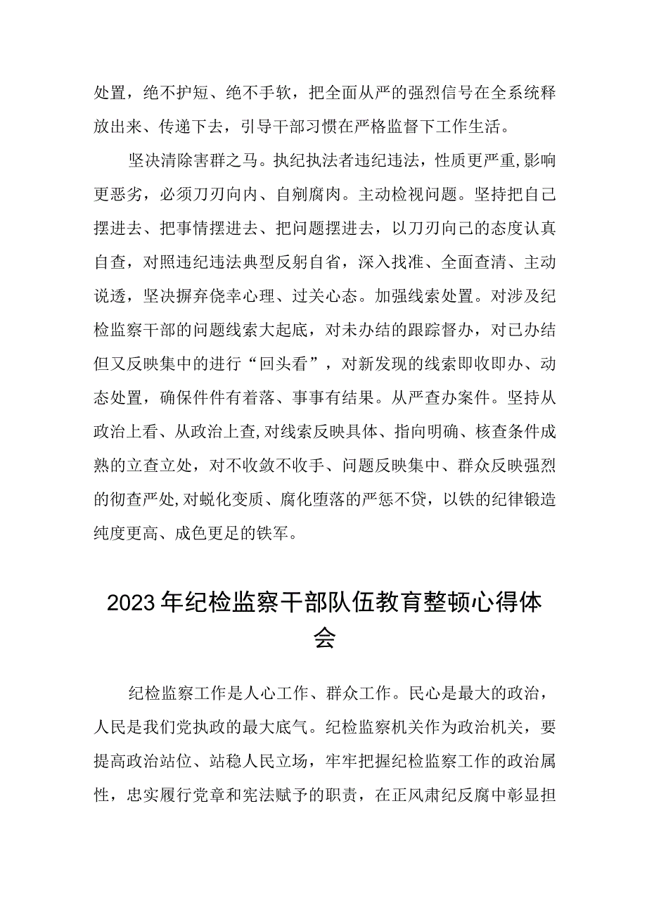 关于2023纪检监察干部队伍教育整顿的心得体会十四篇.docx_第3页