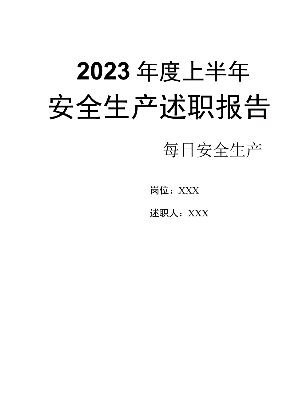 模板2023上半年安全负责人年度述职报告汇编.docx_第1页