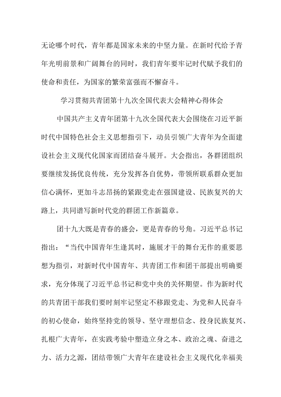 市区医院学习贯彻共青团第十九次全国代表大会精神个人心得体会 汇编5份_001.docx_第3页