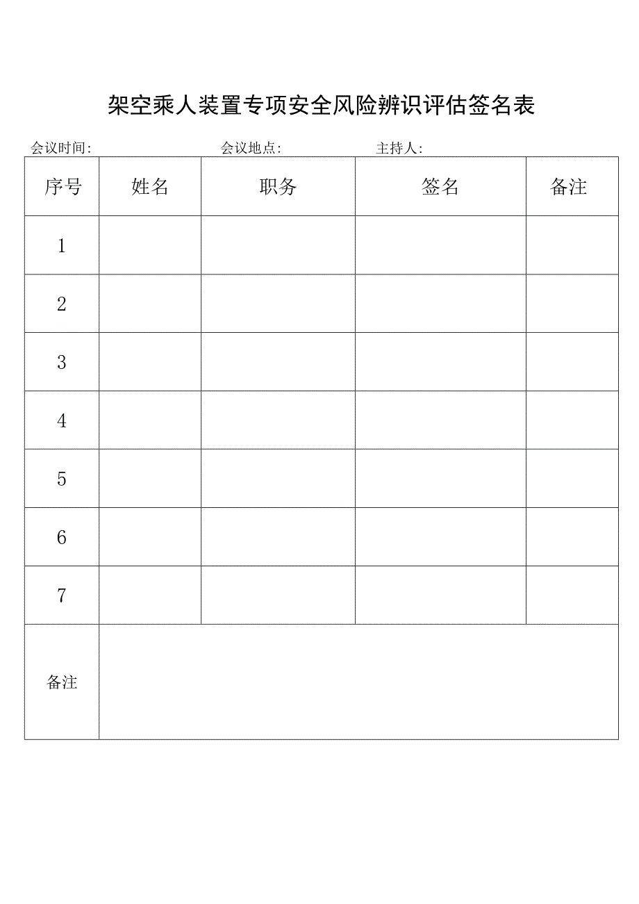 架空乘人装置专项安全风险辨识评估签名表.docx_第1页