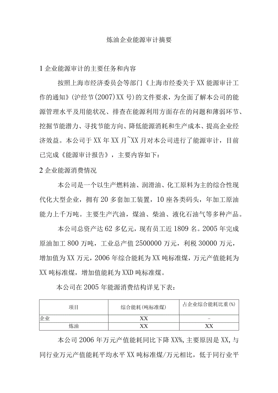 炼油企业能源审计摘要.docx_第1页