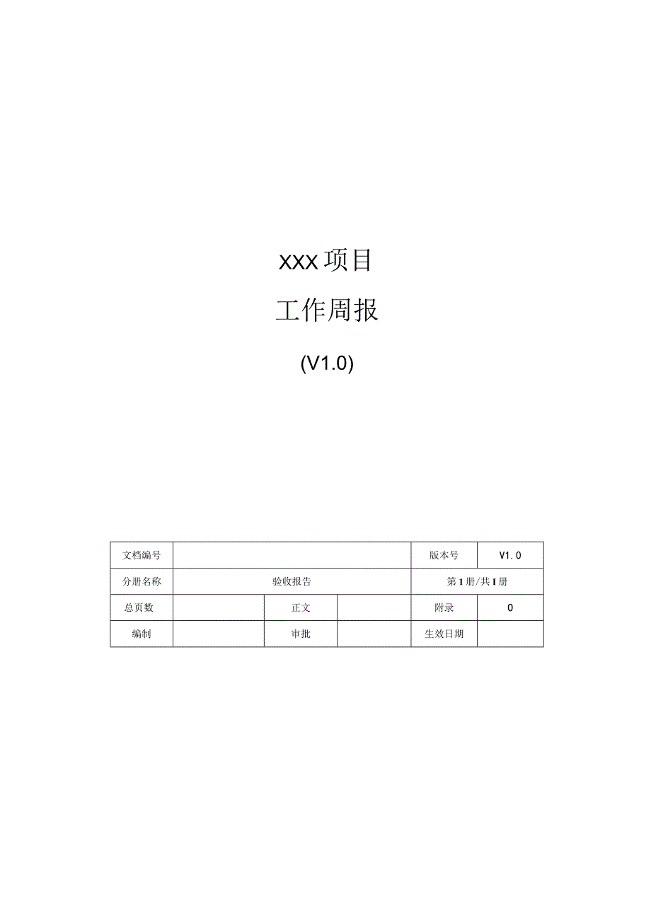 项目工作周报模板.docx_第1页