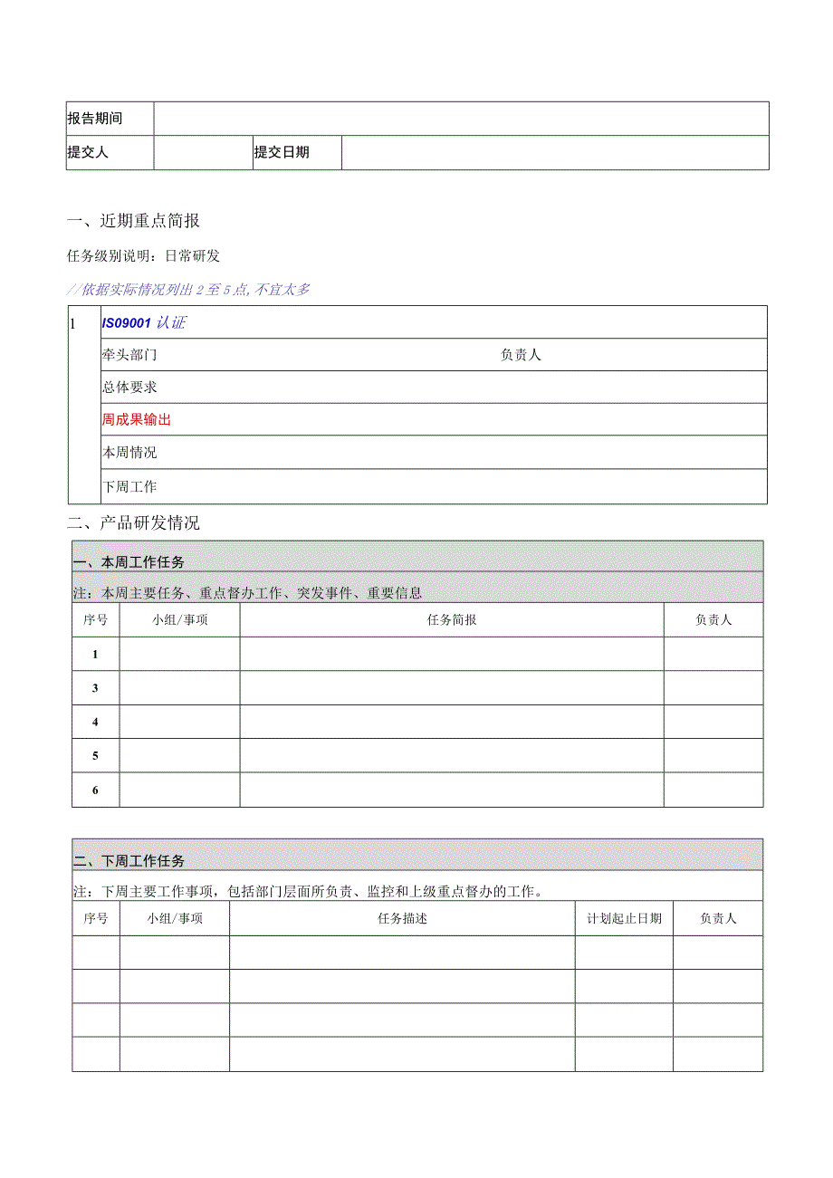 项目工作周报模板.docx_第2页