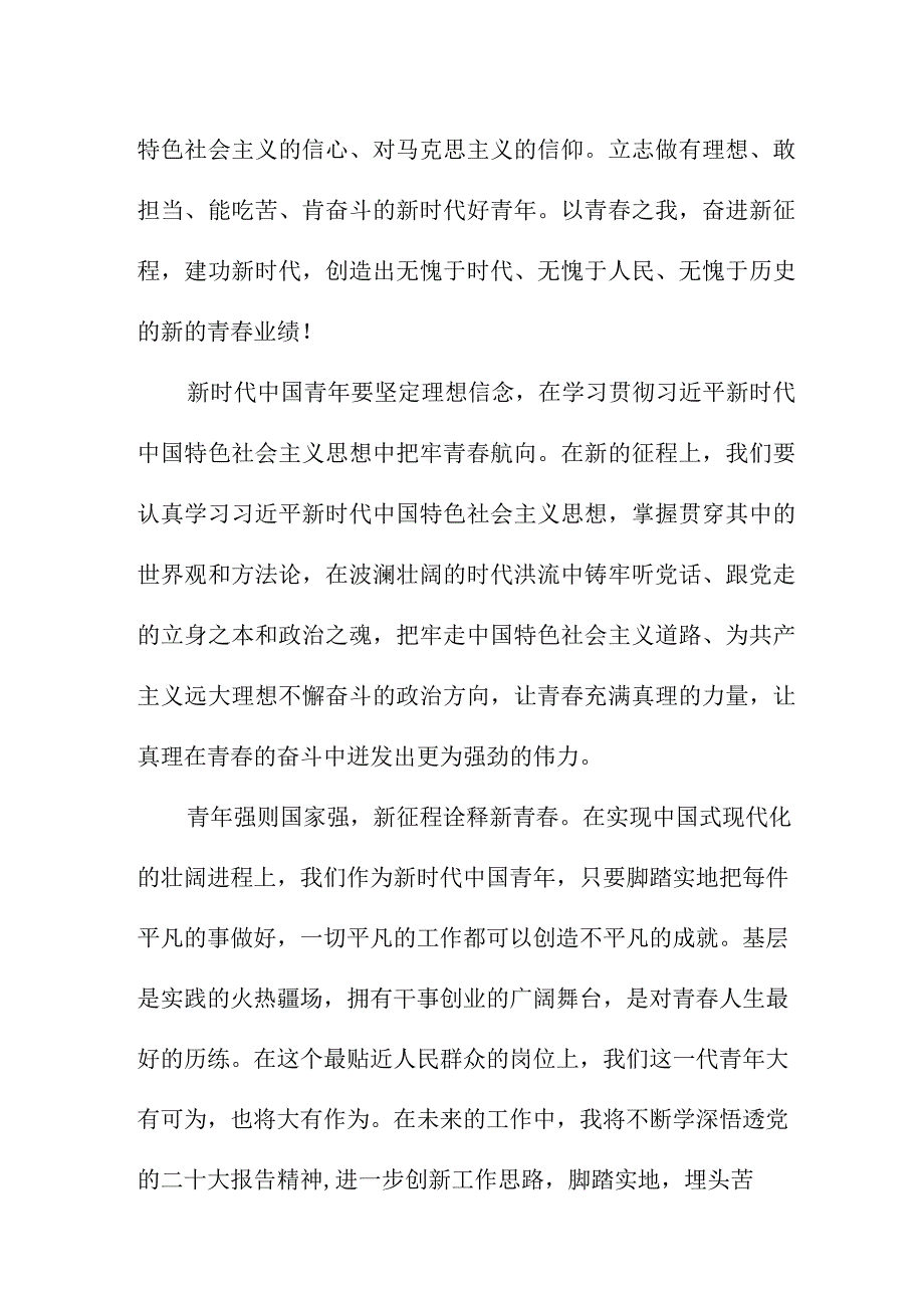 纪检干部学习贯彻共青团第十九次全国代表大会精神个人心得体会 7份.docx_第3页