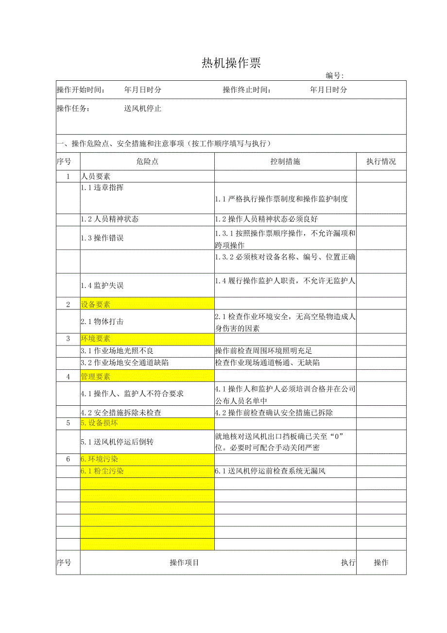 锅炉房送风机停止操作票.docx_第1页