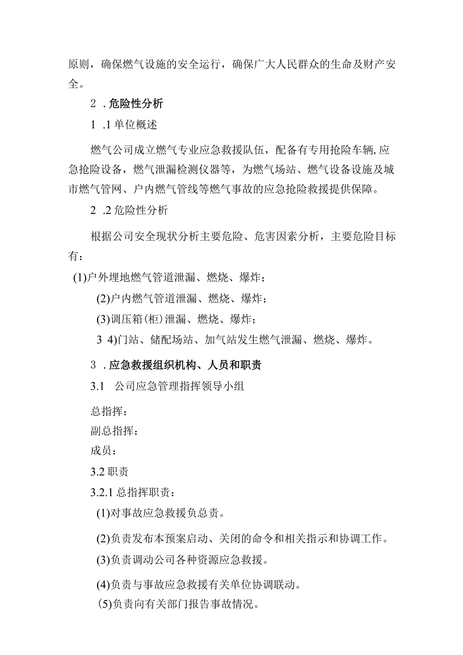 燃气公司生产安全事故专项应急预案.docx_第2页