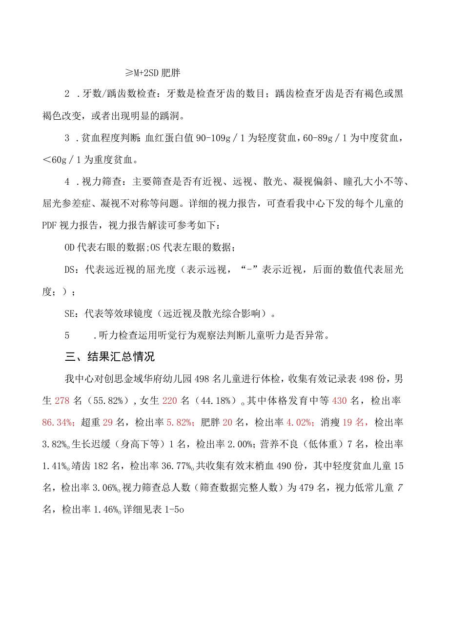 儿童健康体检结果总检分析报告.docx_第2页