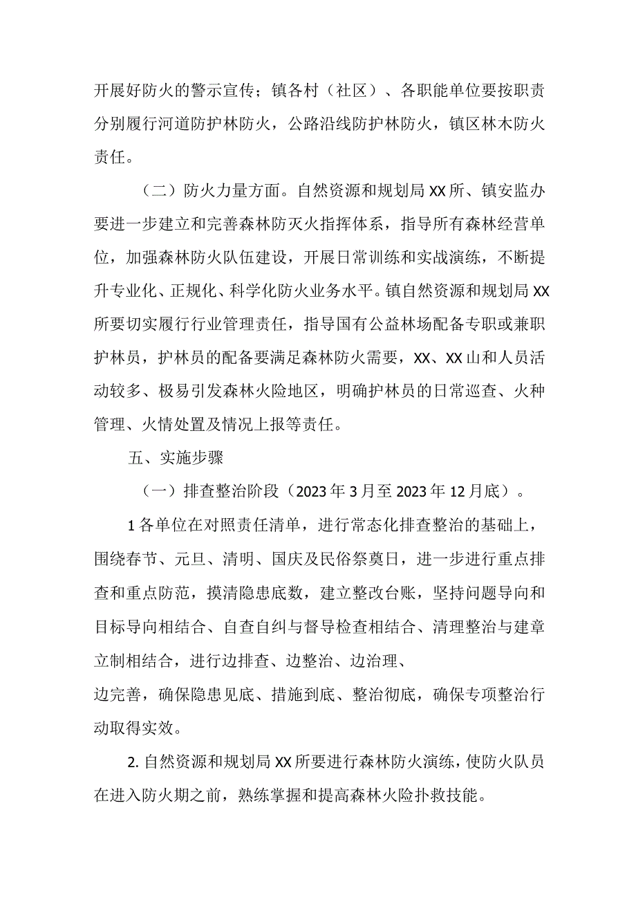 XX镇进一步加强森林防火专项整治工作方案.docx_第3页