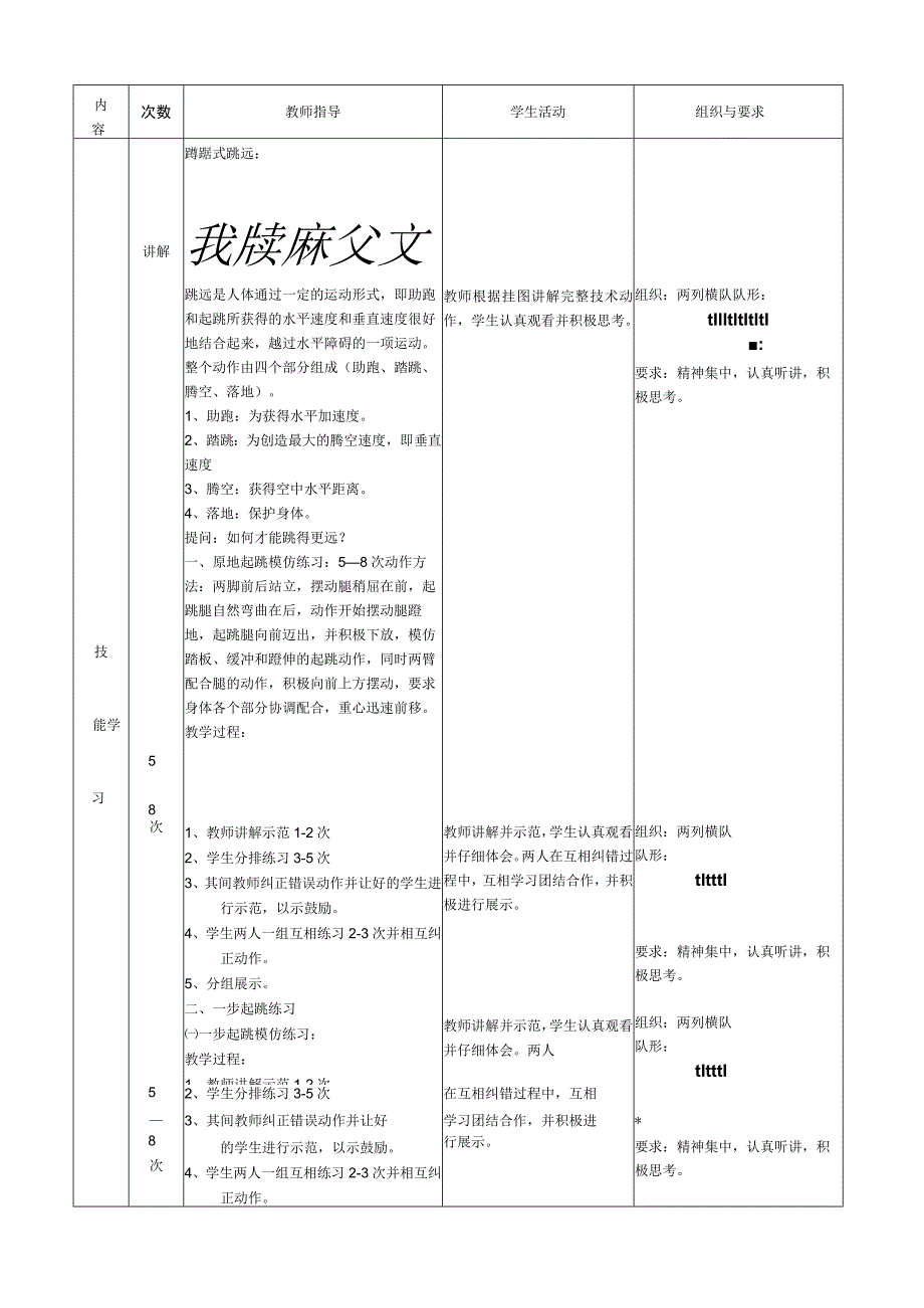 体育与健康《急行跳远——蹲踞式跳远（新授）》公开课教案.docx_第2页