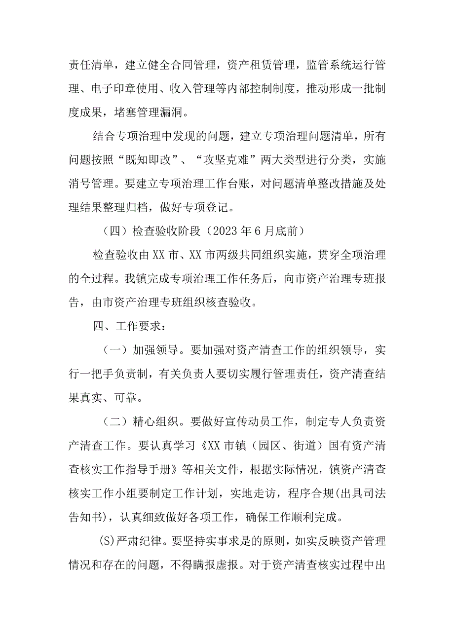 XX镇国有资产专项治理工作实施方案.docx_第3页