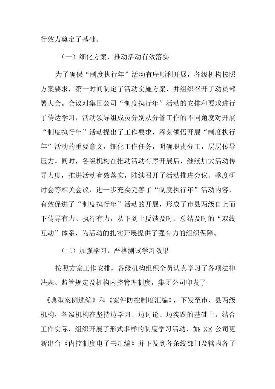 “制度执行年”活动工作总结报告.docx_第2页