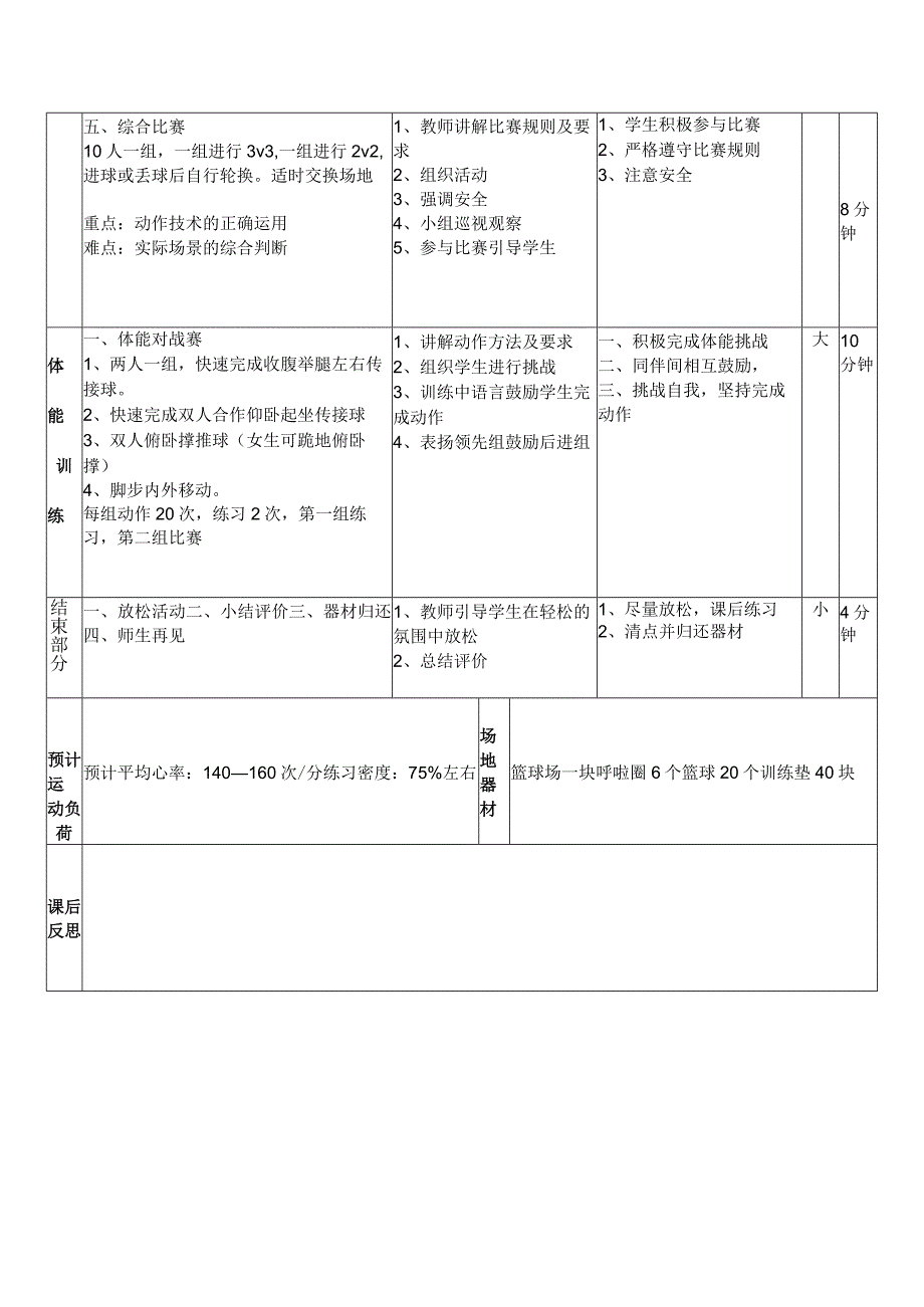 水平四（七年级）体育《篮球原地双手胸前传接球》公开课教案.docx_第3页