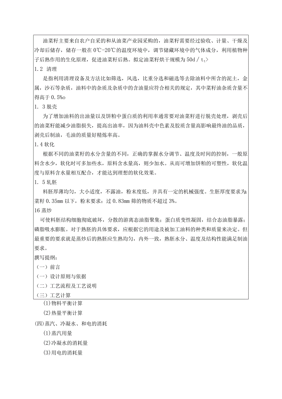 开题报告-50TD浓香菜籽油工艺和车间设备布置设计.docx_第3页