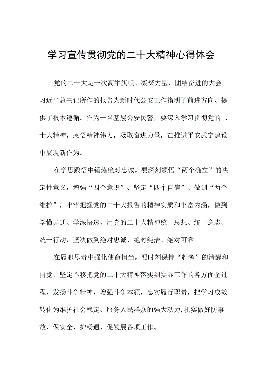 公安民警学习贯彻党的二十大精神心得体会十一篇.docx_第1页