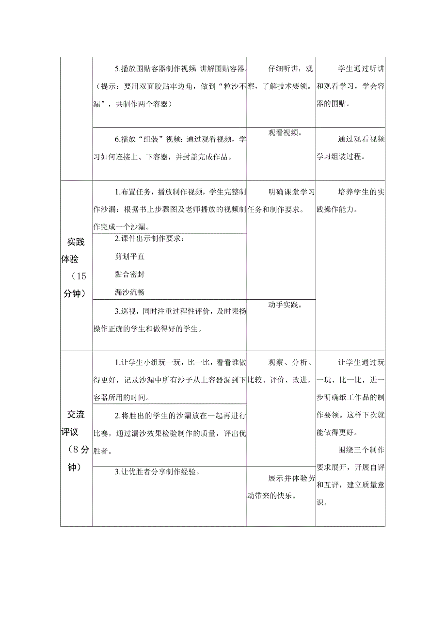 第三单元 传统工艺制作 07 沙 漏 教学设计二年级上册小学劳动苏科版.docx_第3页