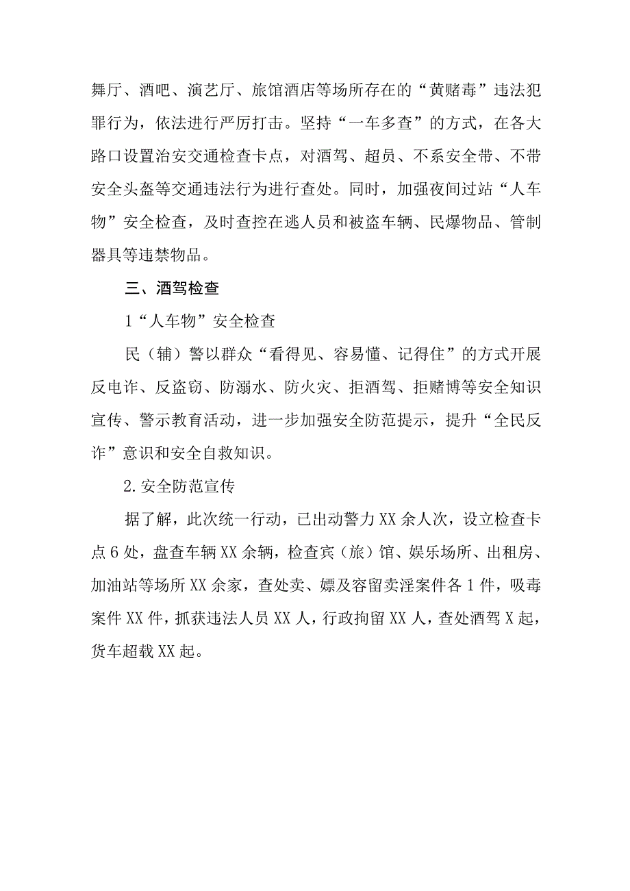 公安推进夏季治安打击整治“百日行动”总结7篇.docx_第2页