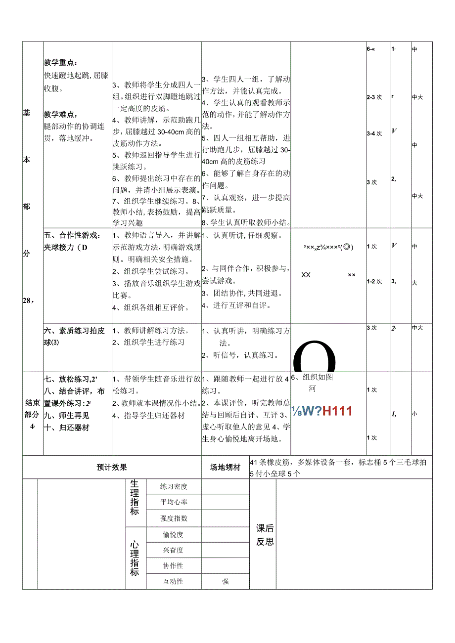 水平一（一、二年级）体育《跳跃：助跑几步屈膝越过30-40cm高的皮筋》公开课教案.docx_第2页