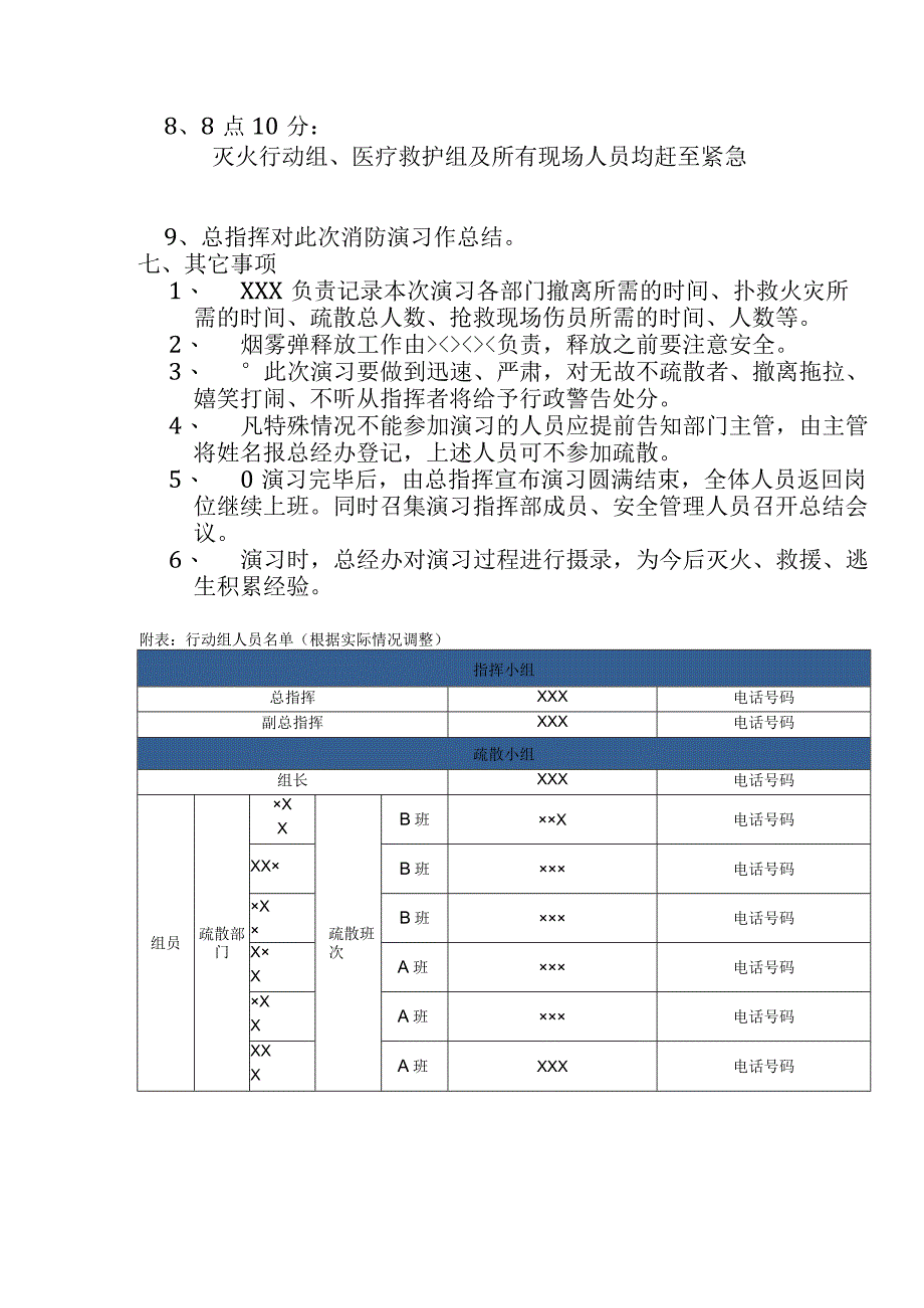 某某公司消防应急预案演练方案.docx_第3页