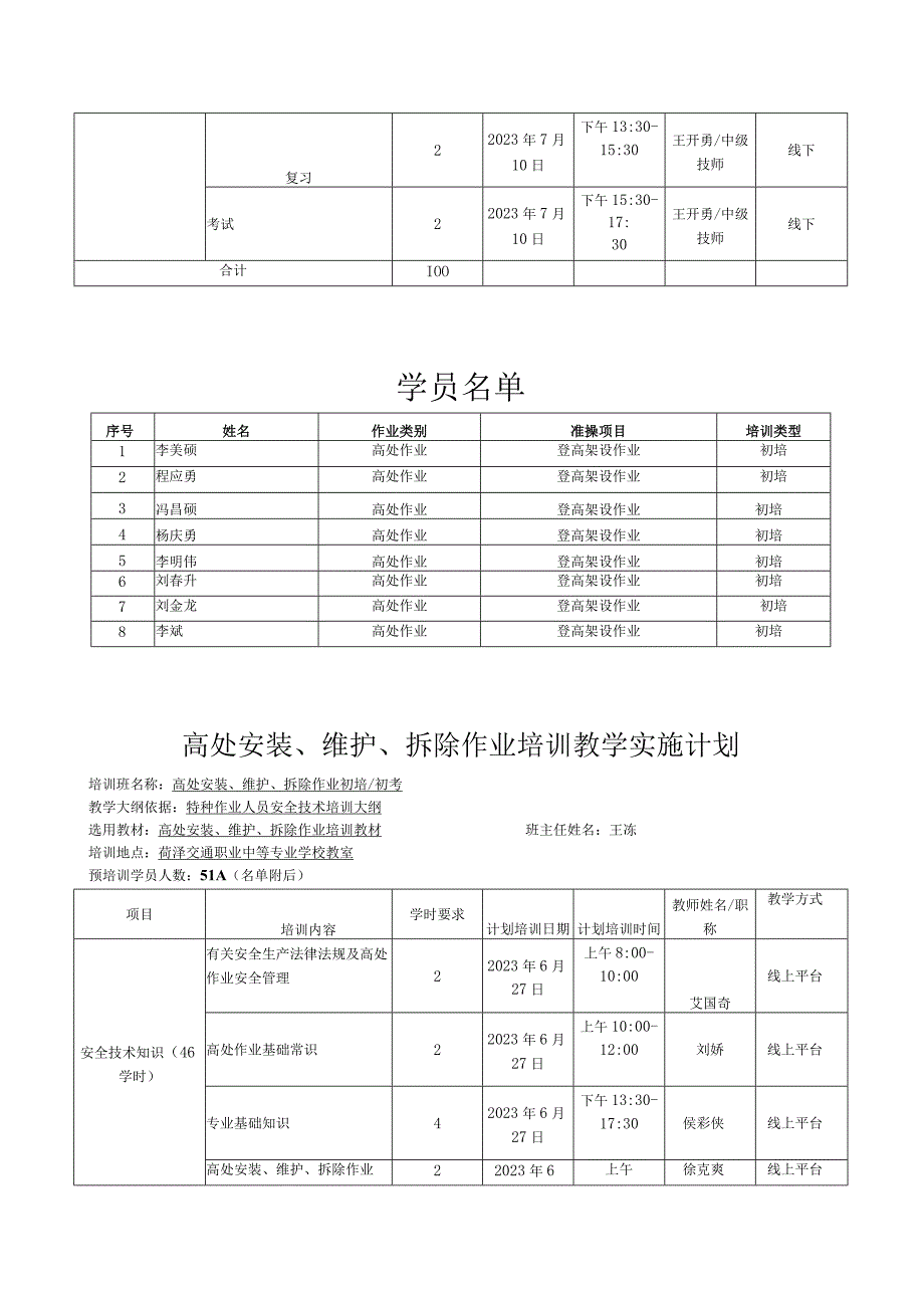 登高架设作业培训教学实施计划.docx_第3页