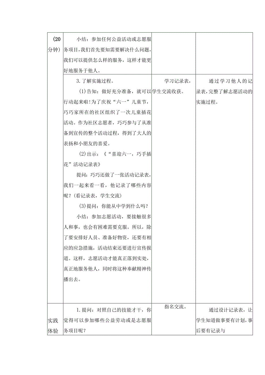 第三单元 公益劳动与志愿服务 09 我是小小志愿者 教学设计 六年级下册小学劳动苏科版.docx_第3页