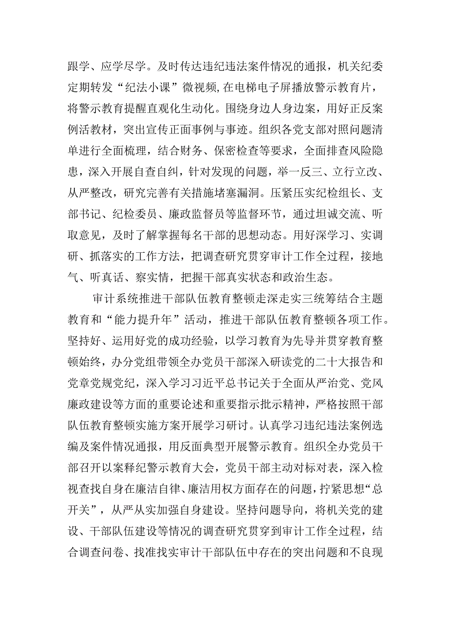 审计系统推进干部队伍教育整顿走深走实.docx_第2页