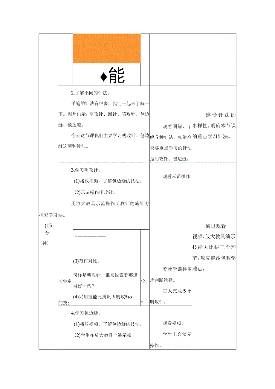 第二单元 传统工艺制作 04 缝沙包 教学设计 四年级下册小学劳动苏科版.docx_第2页