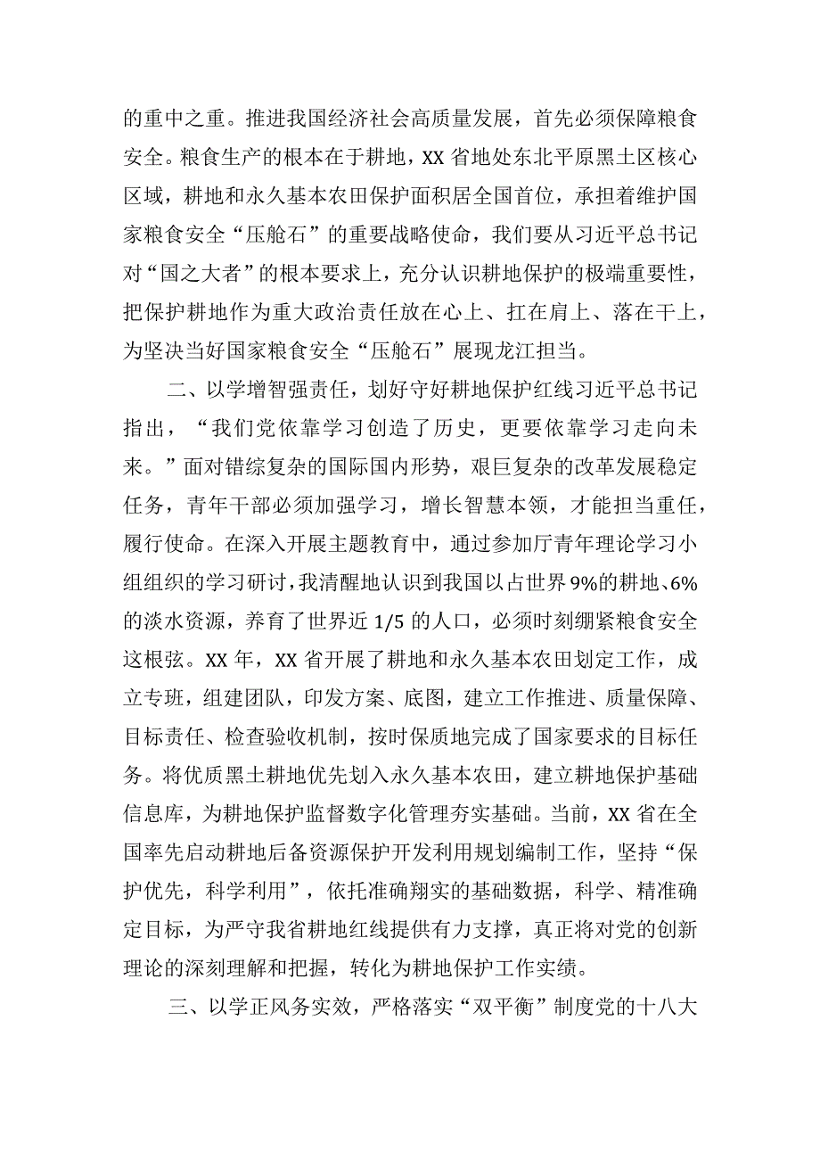 省自然资源厅青年理论学习小组交流发言稿.docx_第2页