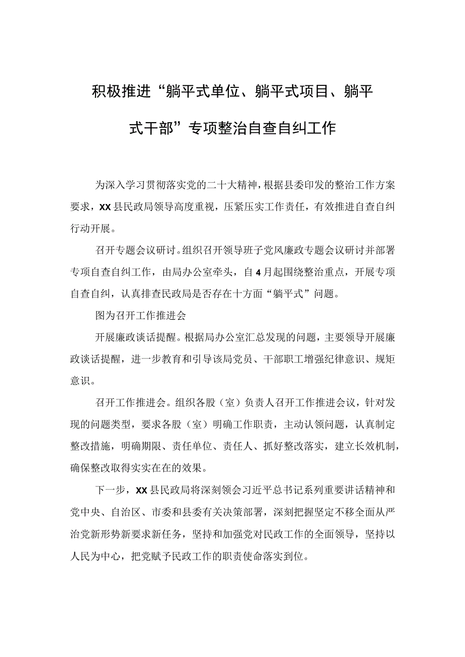 开展“躺平式干部”专项整治工作工作简报、政务信息汇编（8篇）.docx_第2页