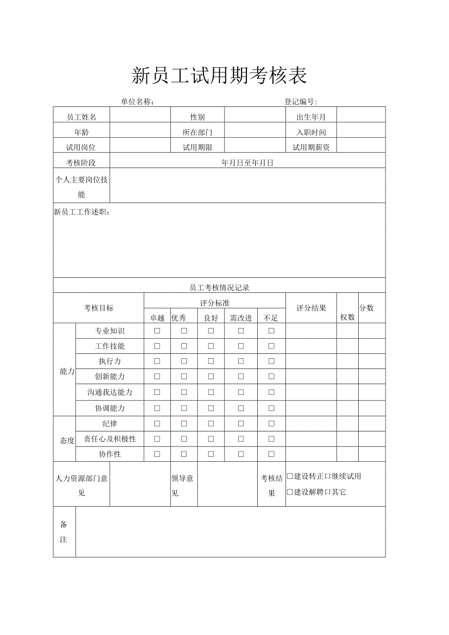 新员工试用期考核表.docx_第1页