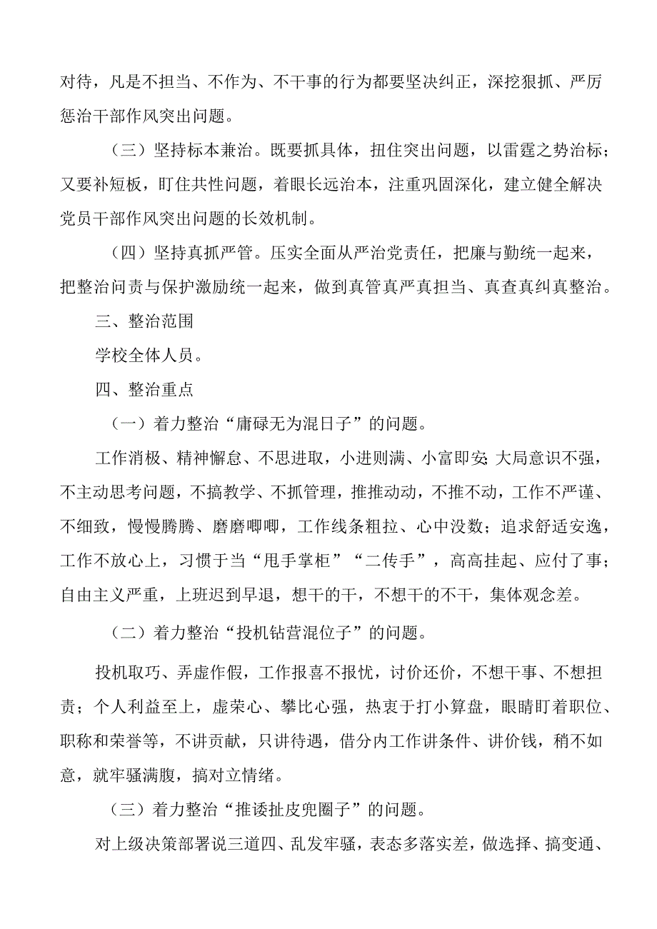 开展躺平式干部专项整治的实施方案、研讨发言提纲及自查报告对照检查材料.docx_第3页