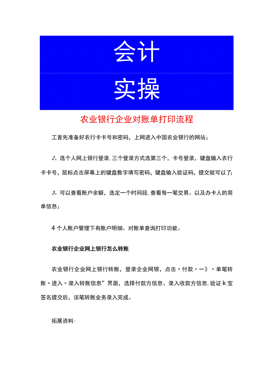 农业银行企业对账单打印流程.docx_第1页