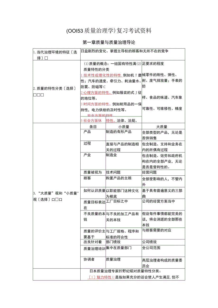 《质量管理学》复习考试资料.docx_第1页