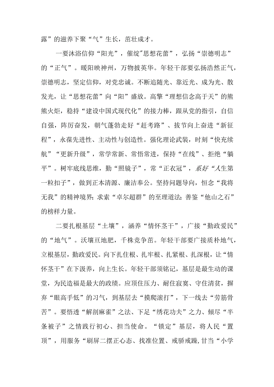 年轻干部座谈会交流发言2篇.docx_第3页